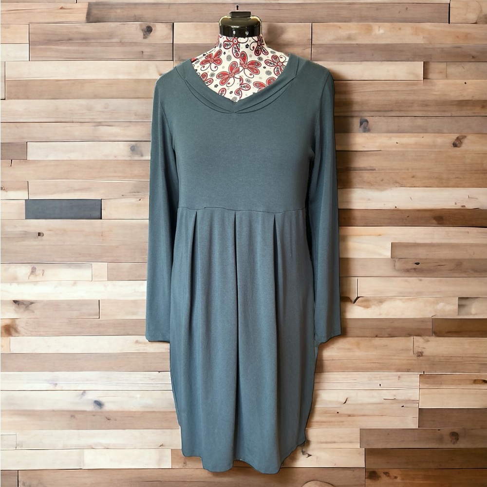Dolcezza Long Sleeve Ribbed Midi Dress